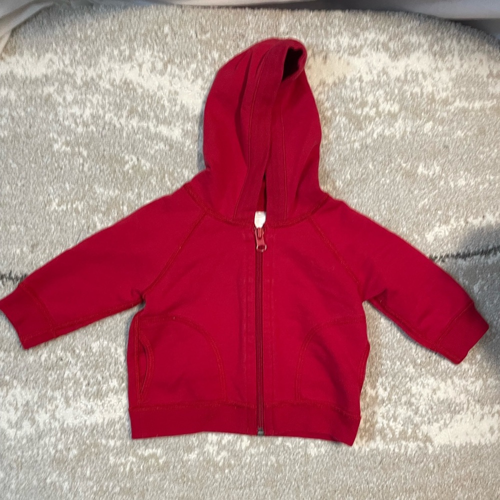 Hanna Andersson Red Kids Organic Thick Cotton‎ Zip Hoodie Peru